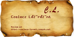 Czelecz Lóránt névjegykártya