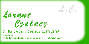 lorant czelecz business card